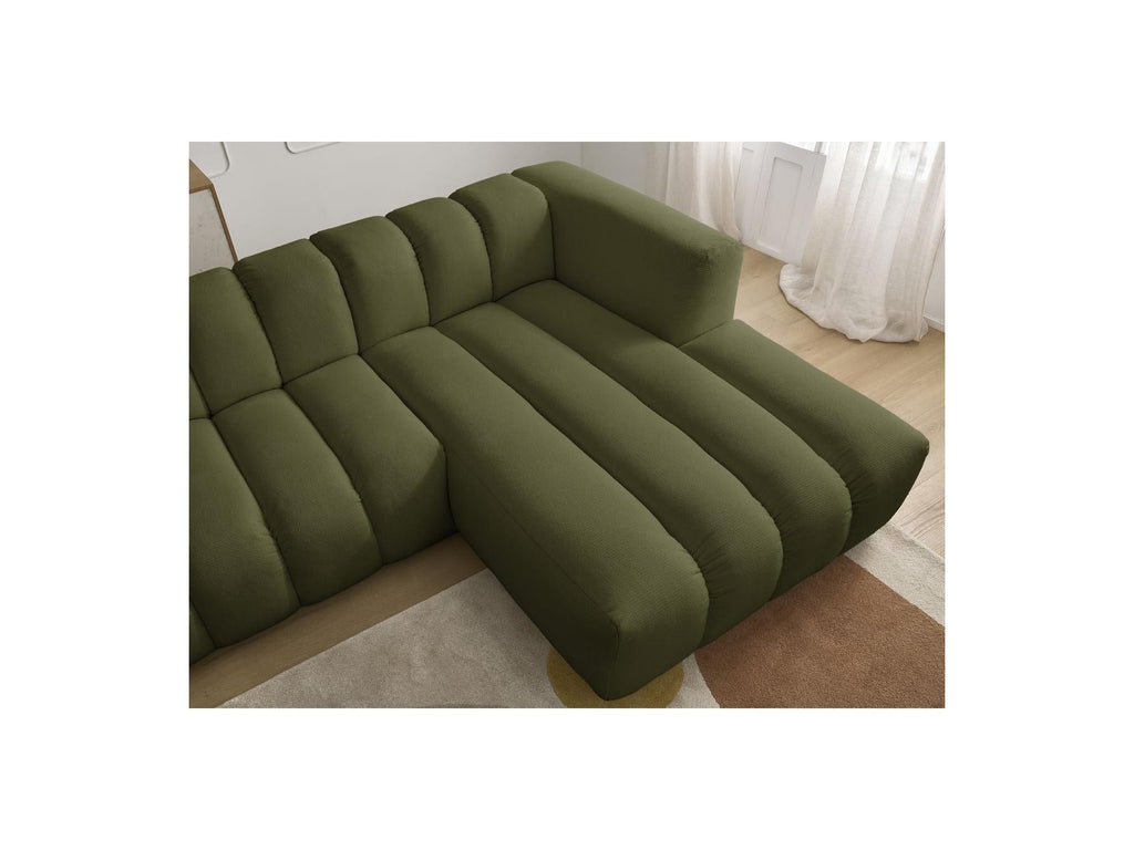 Talia - Canapé D'Angle Fixe - Tissu Chiné - Angle Droit