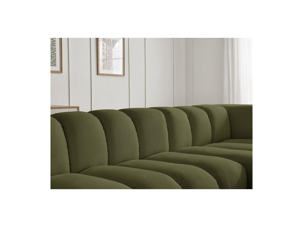 Talia - Canapé D'Angle Fixe - Tissu Chiné - Angle Droit