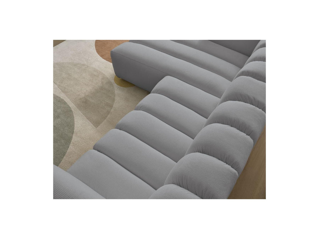 Talia - Canapé D'Angle Fixe - Tissu Chiné - Angle Gauche