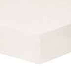 Drap Housse - Lin Uni - 100% Lin Lavé - Blanc Cassé