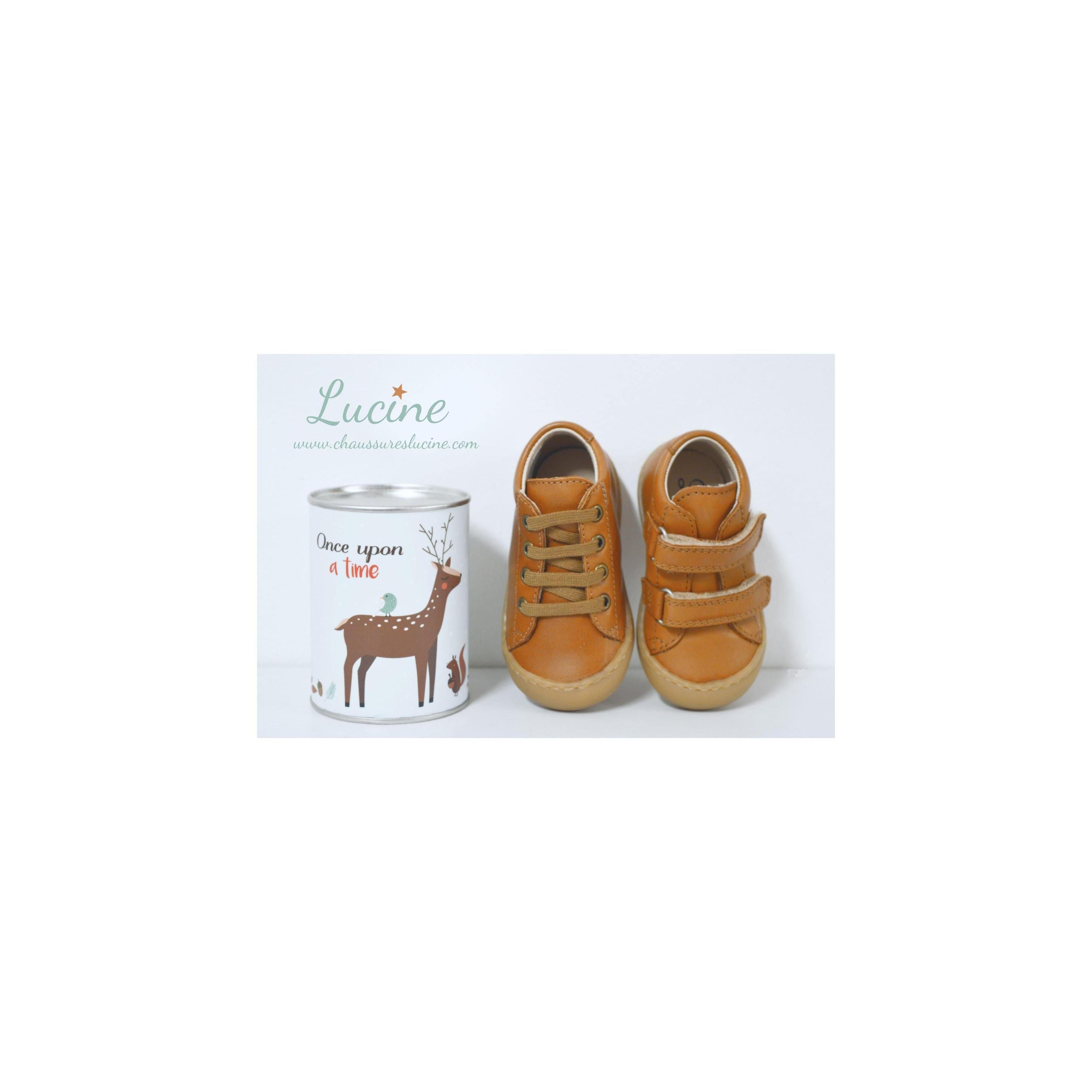 Chaussures Souples Max Lacets - Cuir Camel - Mixte
