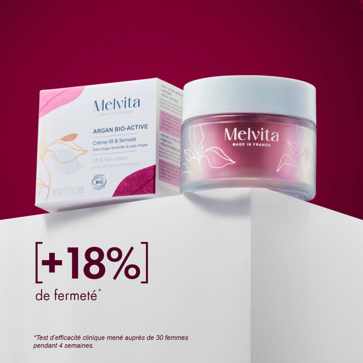 Crème Lift & Fermeté Visage - Argan Bio Active - 50 Ml