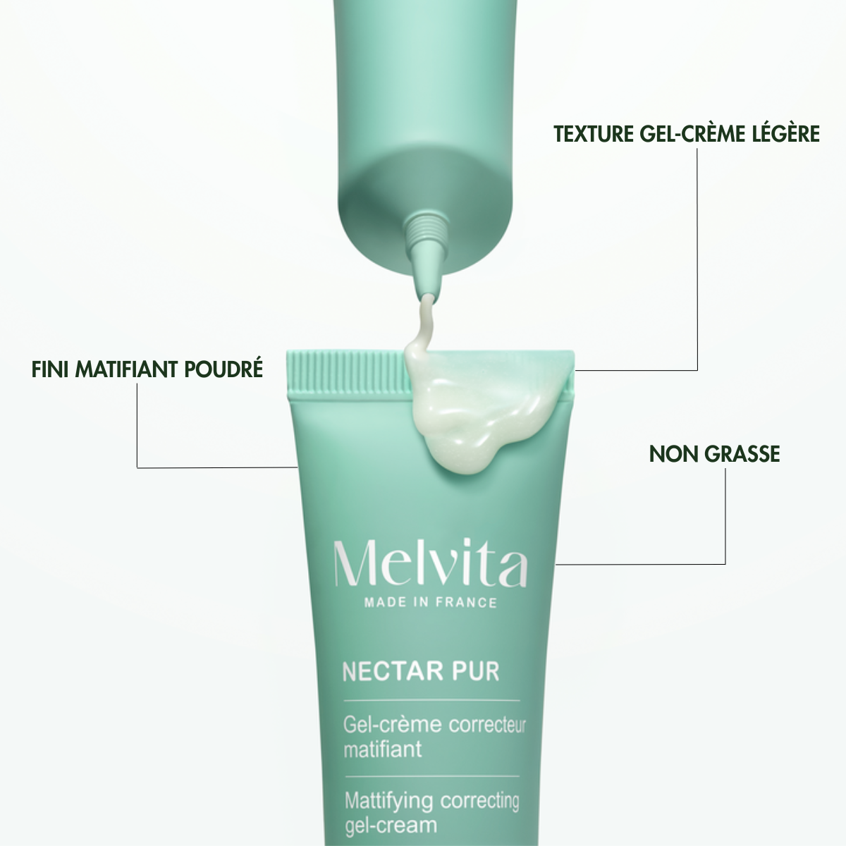 Gel Crème Correcteur Matifiant - Nectar Pur - 40 Ml