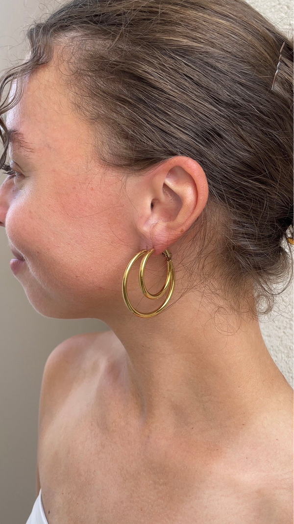 Boucles D'Oreilles Duo Thin Hailey Hoops