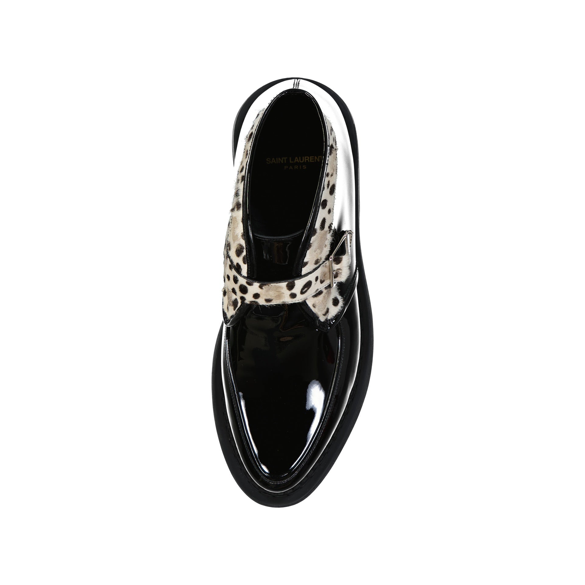 Bottes Saint Laurent Leather And Fur - Black - Homme