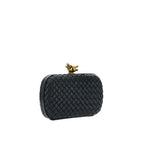 Bottega Veneta Knot Lather Clutch - Green - Femme