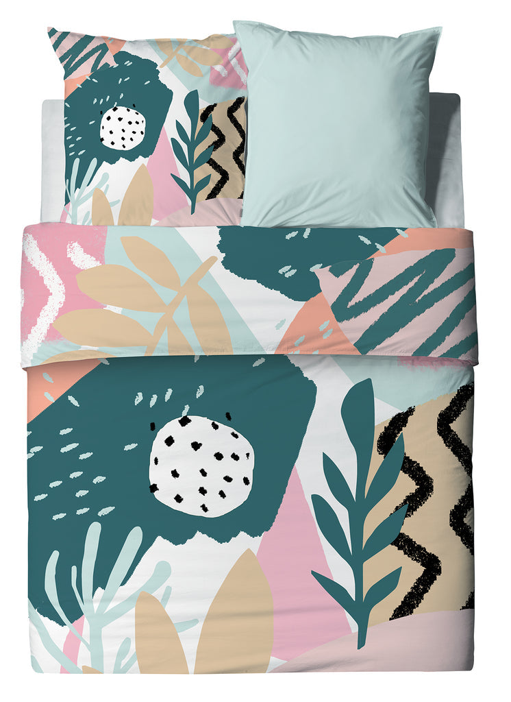 Parure De Lit - 3 Pièces - 100% Coton Premium 57 Fils - Emilia