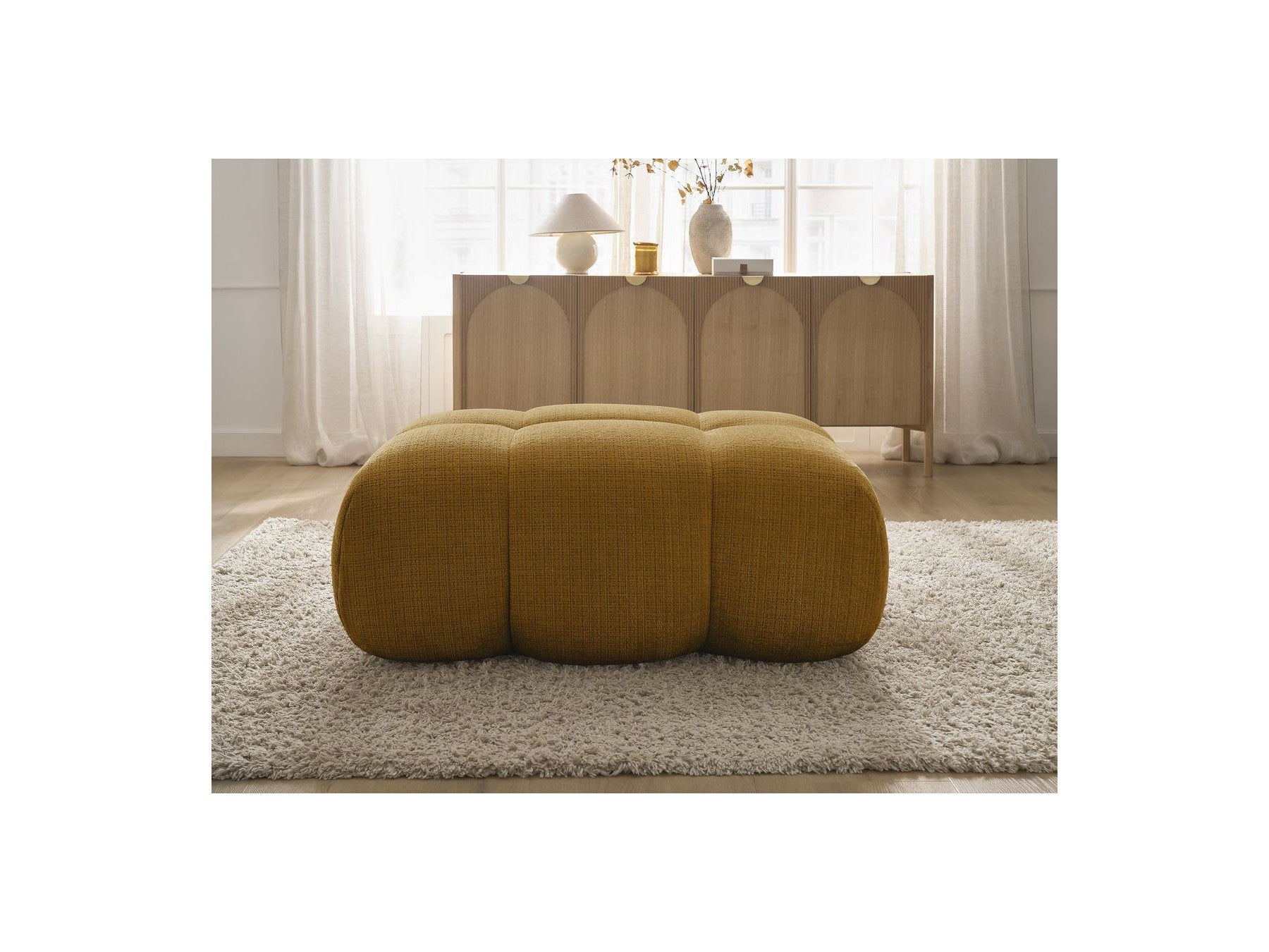Ivane - Pouf - Tissu Texturé