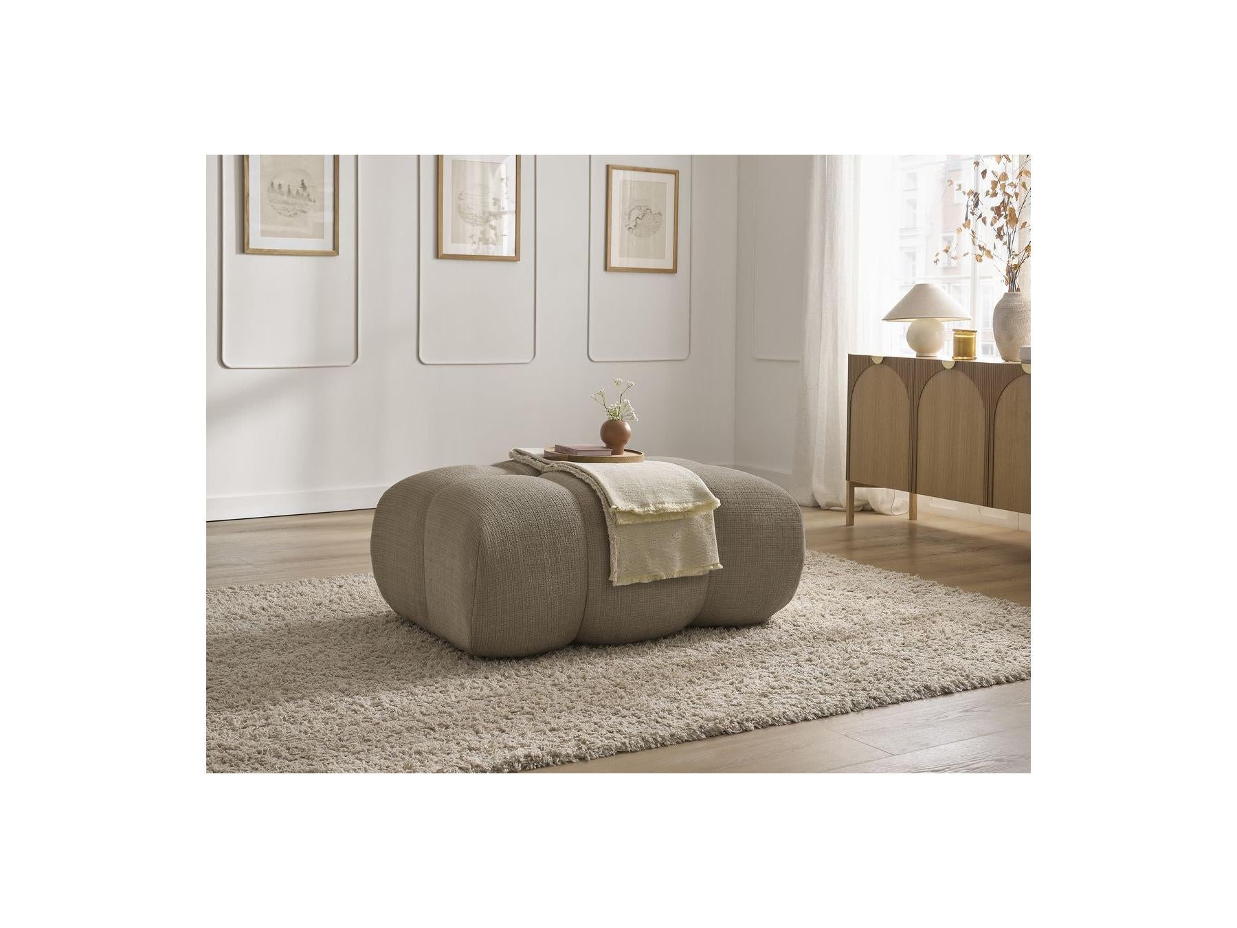 Ivane - Pouf - Tissu Texturé