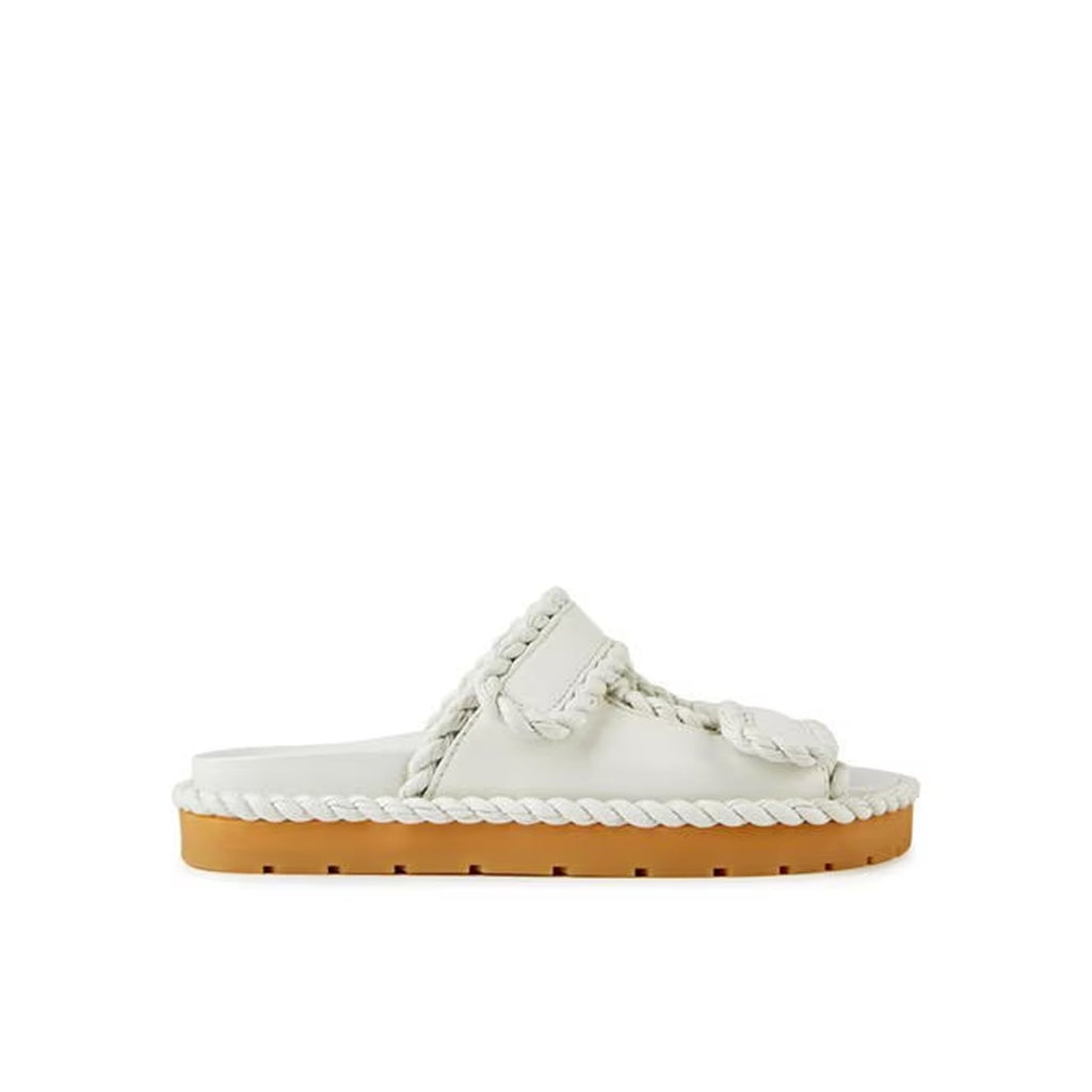 Bottega Veneta Jack Flat Mule Sandals - White - Femme