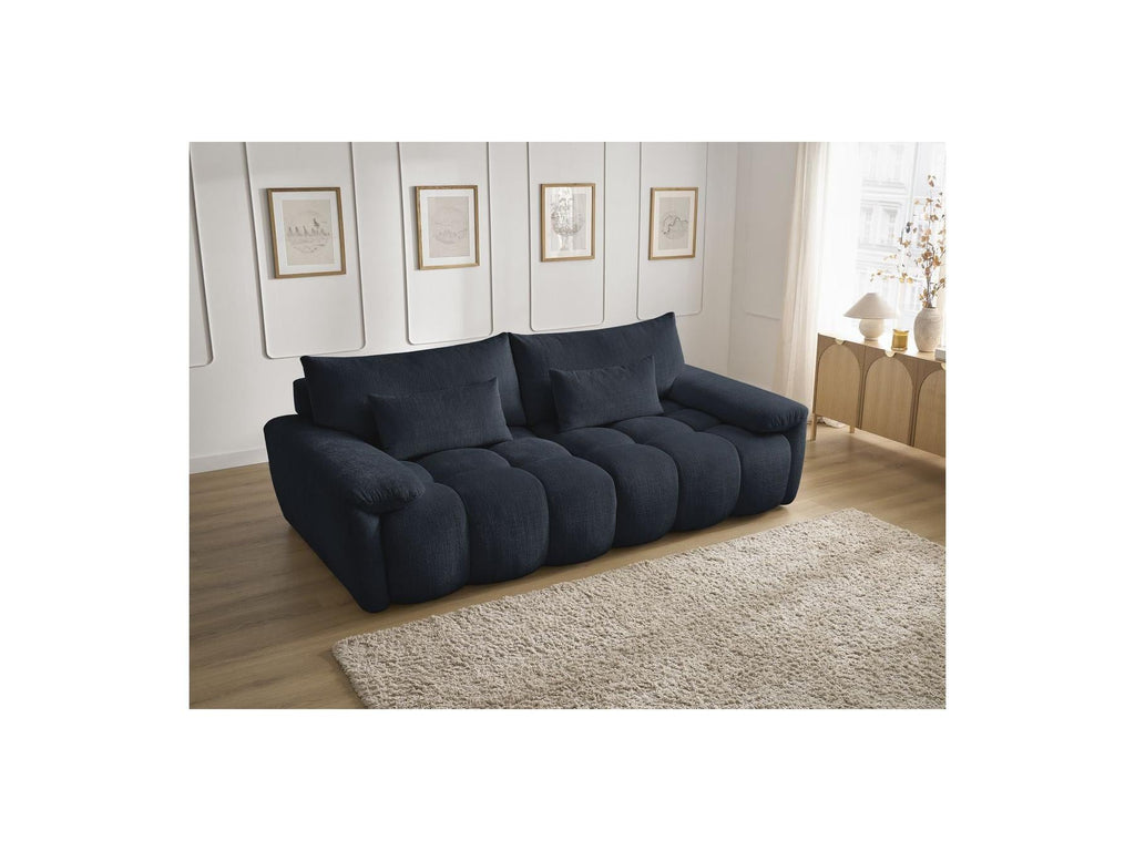 Ivane - Canapé Droit Fixe 3 Places - Tissu Texturé