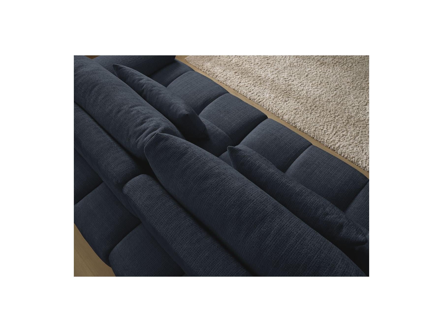 Ivane - Canapé Droit Fixe 3 Places - Tissu Texturé