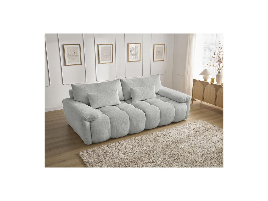 Ivane - Canapé Droit Fixe 3 Places - Tissu Texturé