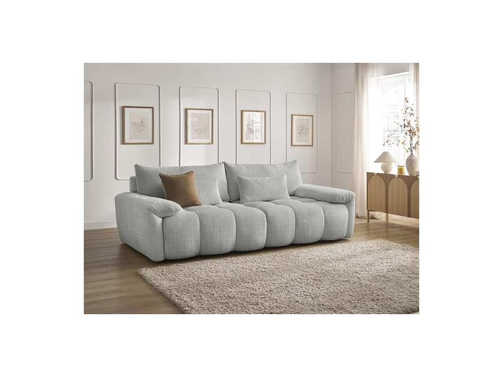 Ivane - Canapé Droit Fixe 3 Places - Tissu Texturé