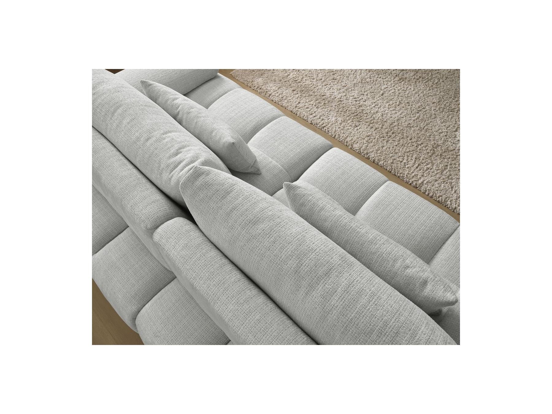 Ivane - Canapé Droit Fixe 3 Places - Tissu Texturé