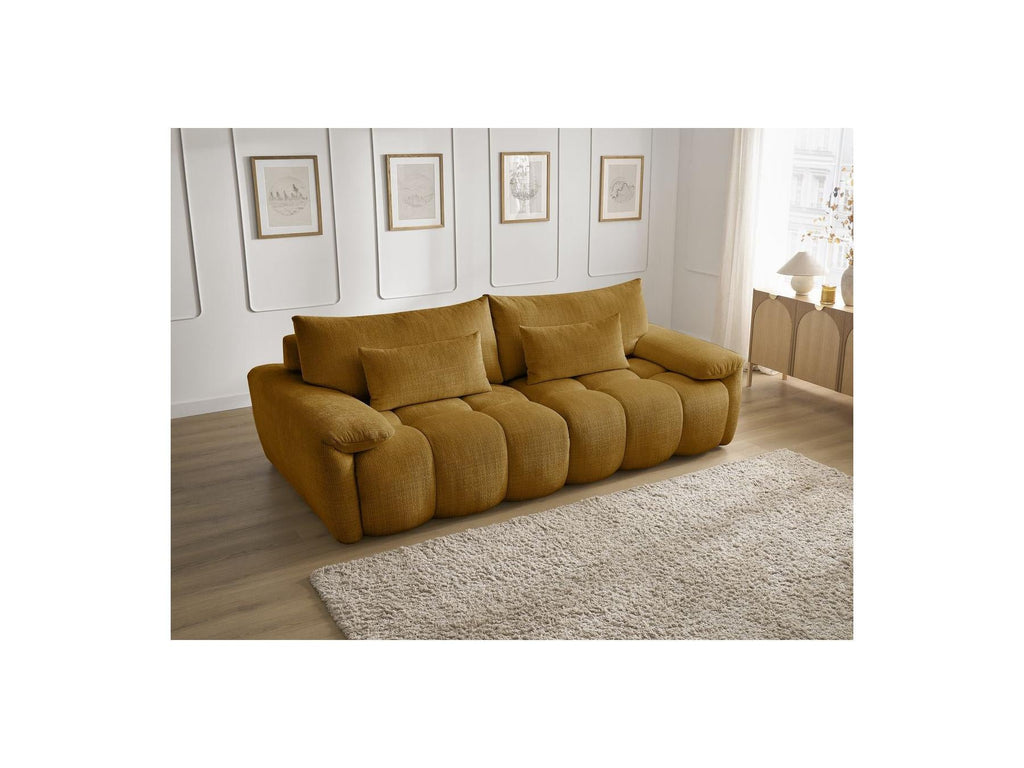 Ivane - Canapé Droit Fixe 3 Places - Tissu Texturé