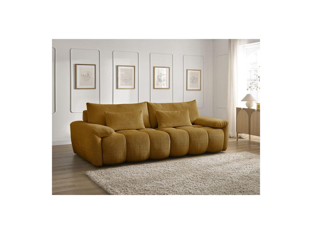 Ivane - Canapé Droit Fixe 3 Places - Tissu Texturé