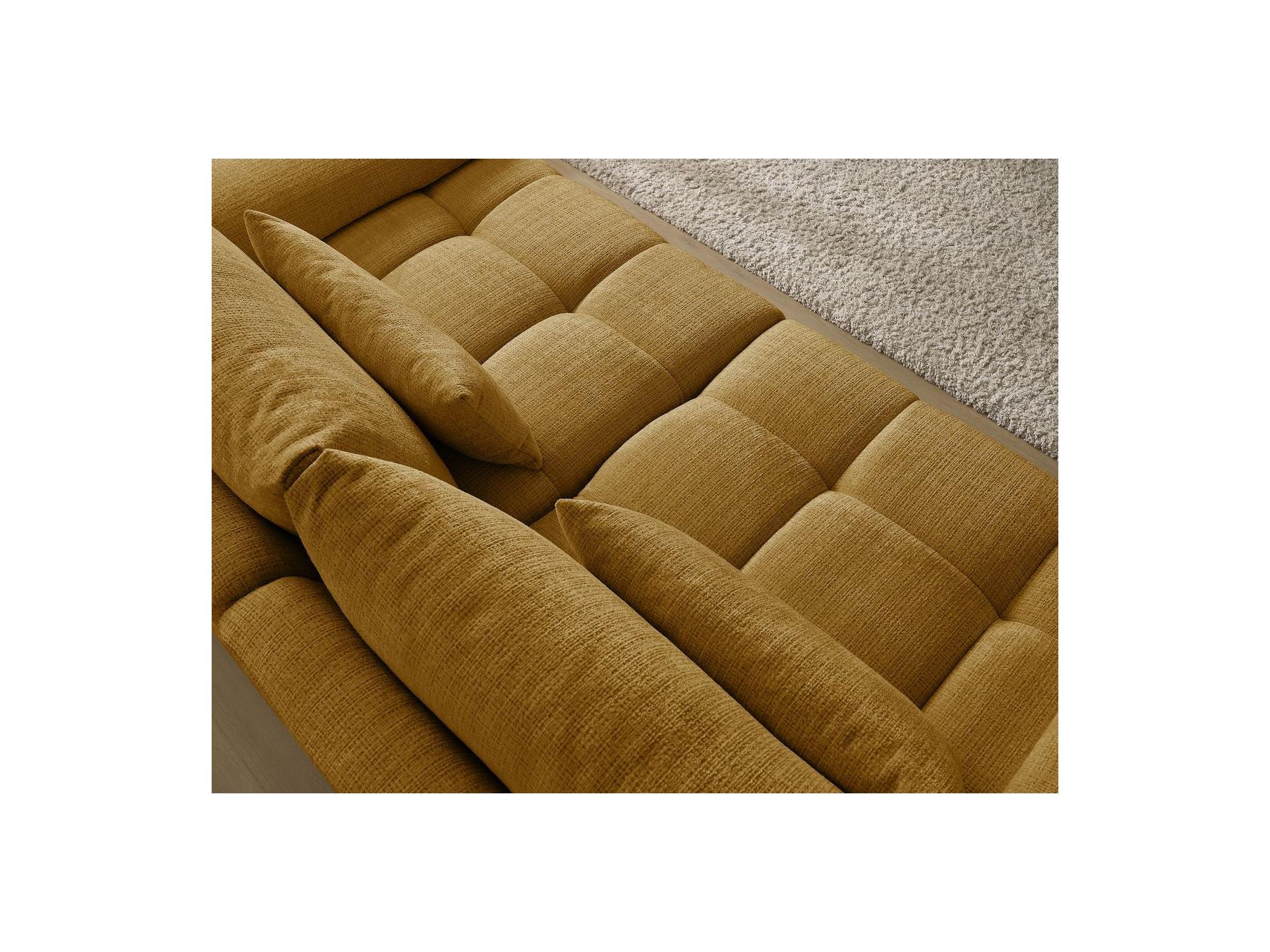 Ivane - Canapé Droit Fixe 3 Places - Tissu Texturé
