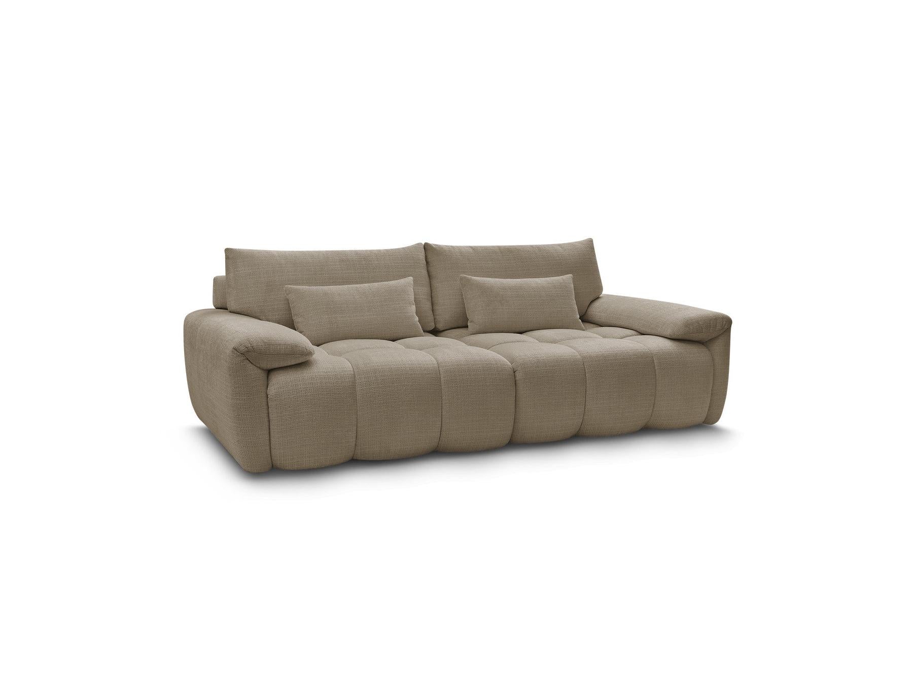 Ivane - Canapé Droit Fixe 3 Places - Tissu Texturé