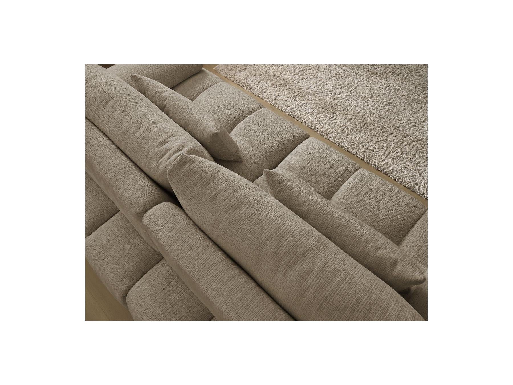 Ivane - Canapé Droit Fixe 3 Places - Tissu Texturé