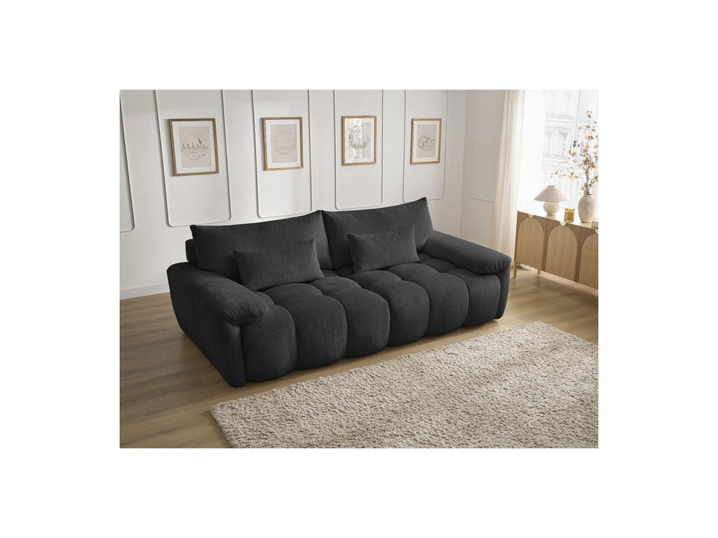 Ivane - Canapé Droit Fixe 3 Places - Tissu Texturé