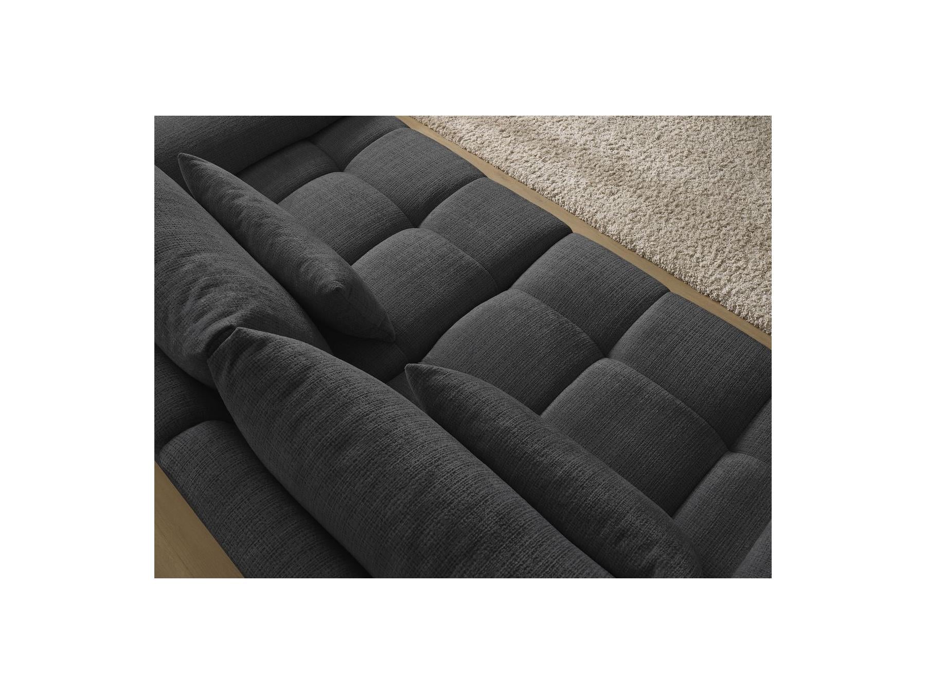 Ivane - Canapé Droit Fixe 3 Places - Tissu Texturé