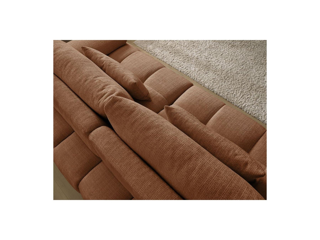 Ivane - Canapé Droit Fixe 3 Places - Tissu Texturé