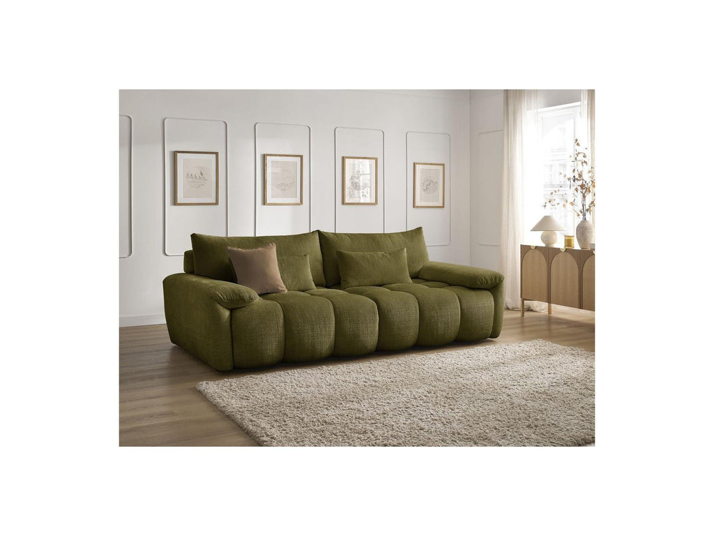 Ivane - Canapé Droit Fixe 3 Places - Tissu Texturé