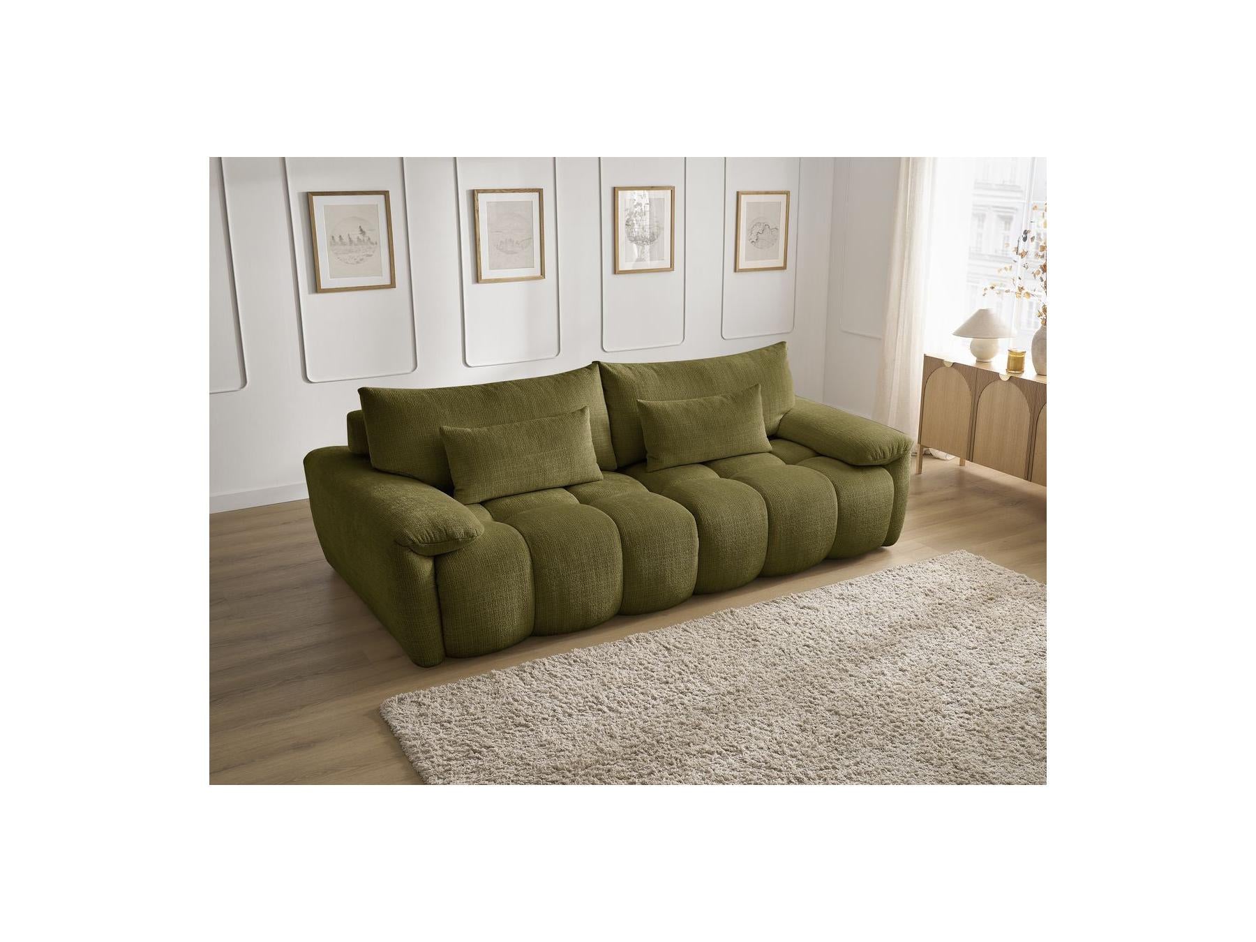 Ivane - Canapé Droit Fixe 3 Places - Tissu Texturé
