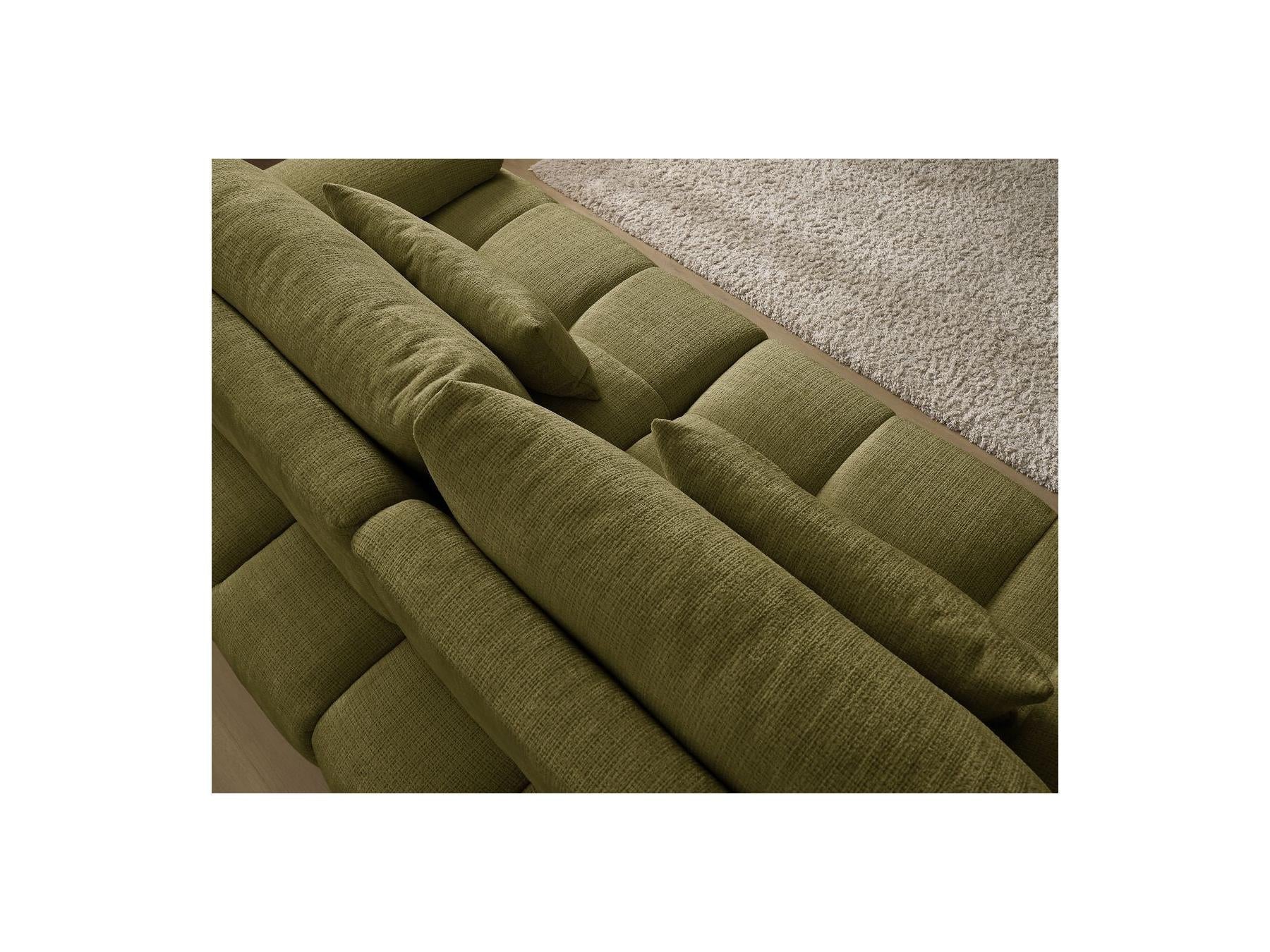 Ivane - Canapé Droit Fixe 3 Places - Tissu Texturé