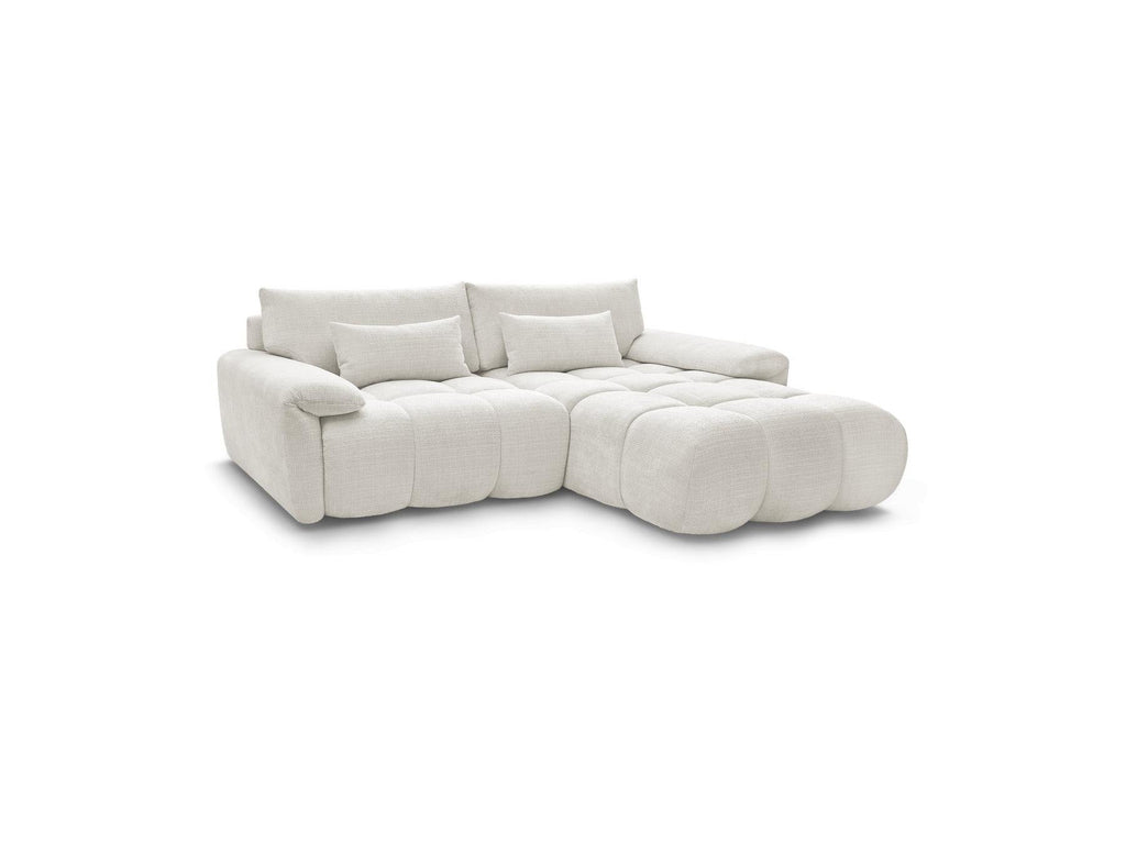 Ivane - Canapé D'Angle Fixe - Tissu Texturé - Angle Droit