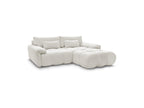 Ivane - Canapé D'Angle Fixe - Tissu Texturé - Angle Droit
