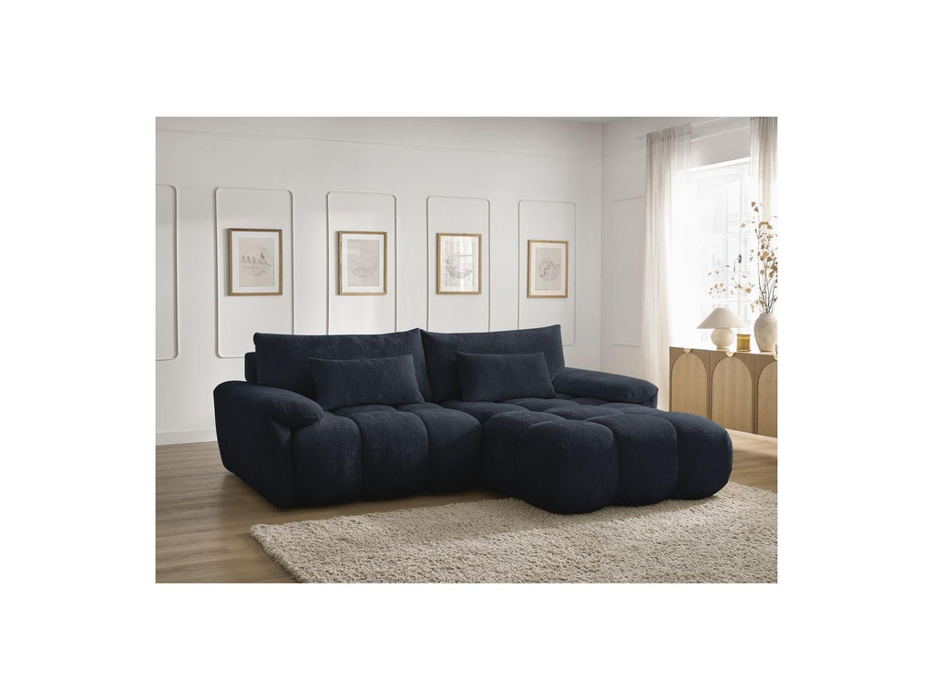 Ivane - Canapé D'Angle Fixe - Tissu Texturé - Angle Droit