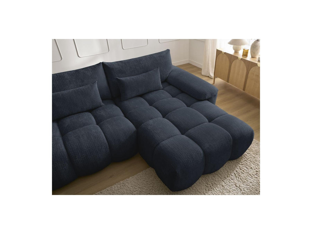 Ivane - Canapé D'Angle Fixe - Tissu Texturé - Angle Droit