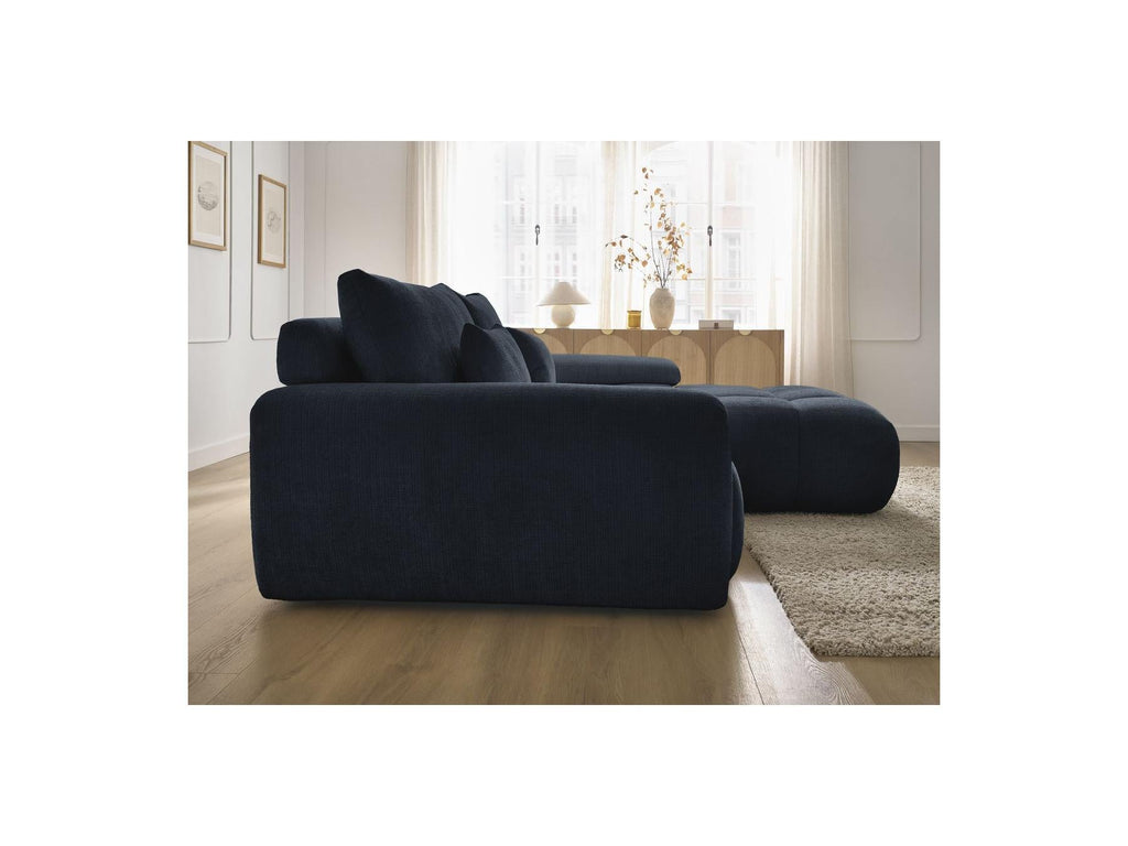 Ivane - Canapé D'Angle Fixe - Tissu Texturé - Angle Droit