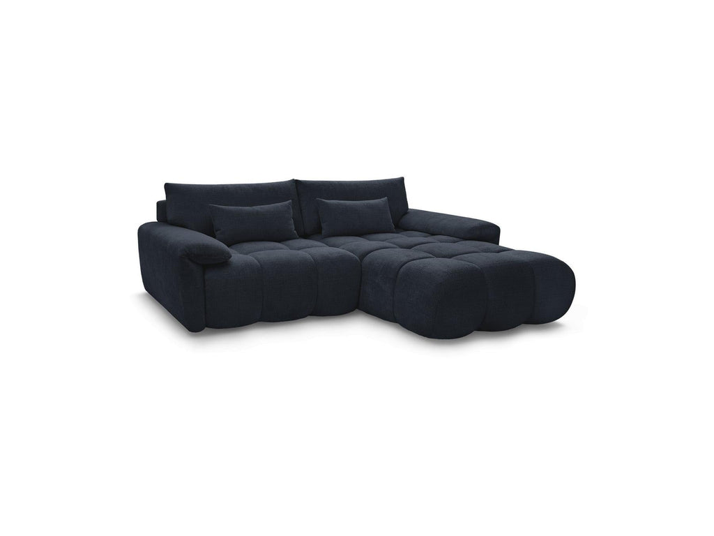 Ivane - Canapé D'Angle Fixe - Tissu Texturé - Angle Droit
