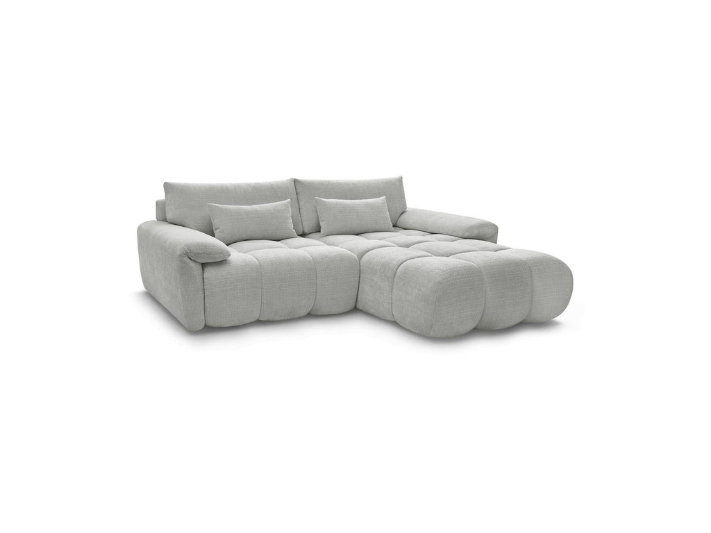 Ivane - Canapé D'Angle Fixe - Tissu Texturé - Angle Droit