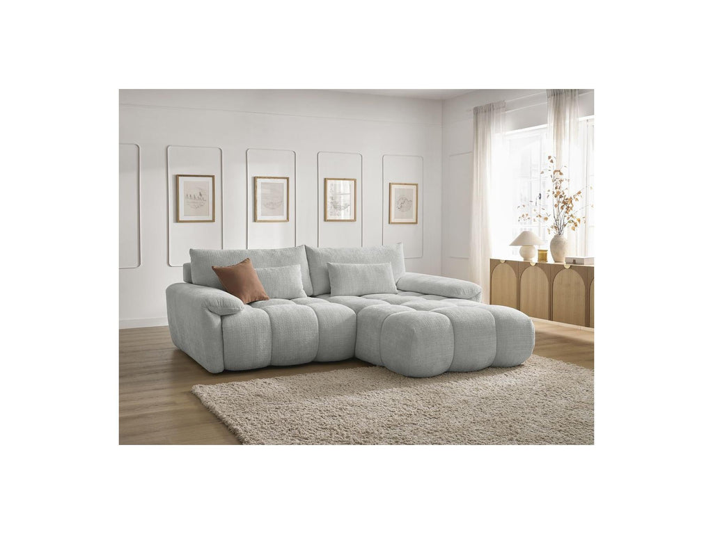 Ivane - Canapé D'Angle Fixe - Tissu Texturé - Angle Droit