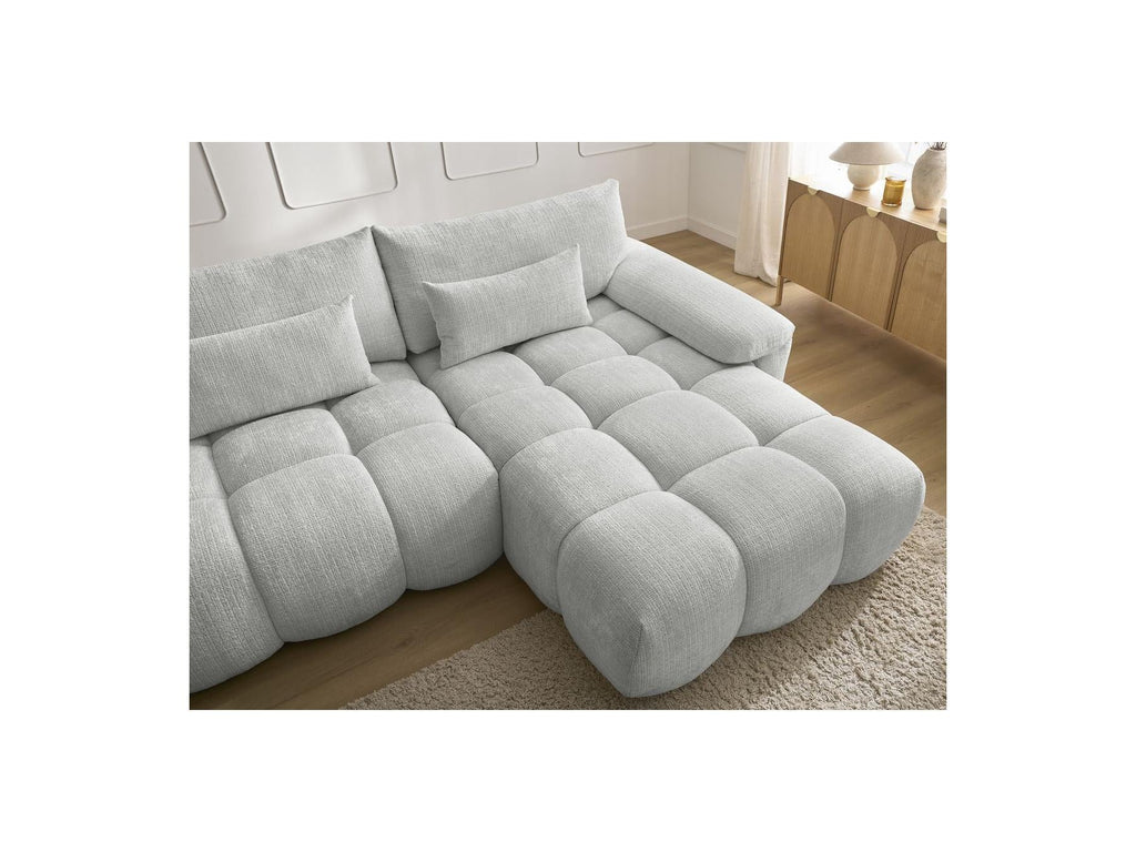 Ivane - Canapé D'Angle Fixe - Tissu Texturé - Angle Droit