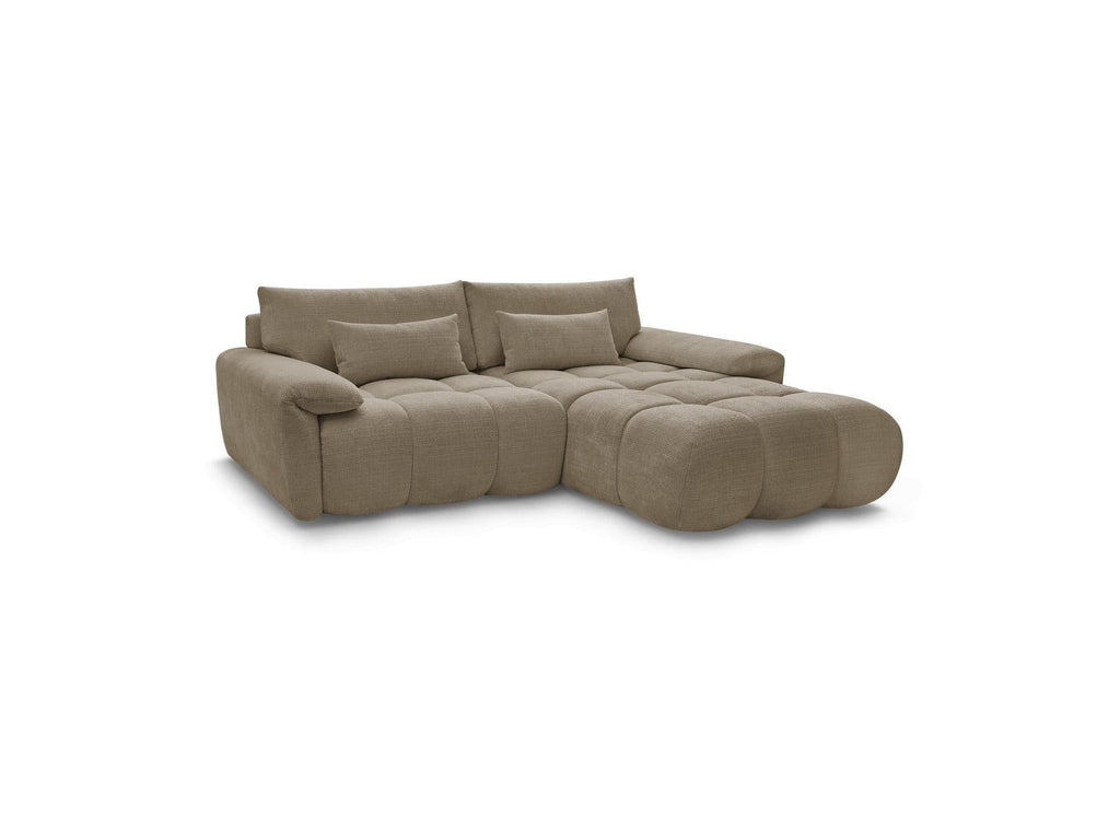 Ivane - Canapé D'Angle Fixe - Tissu Texturé - Angle Droit