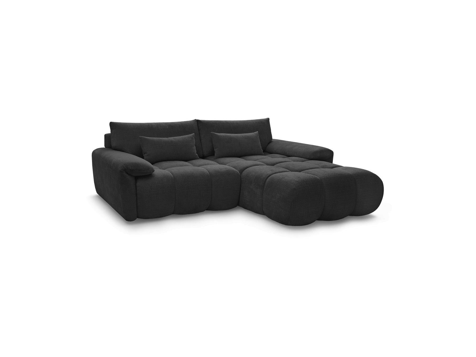 Ivane - Canapé D'Angle Fixe - Tissu Texturé - Angle Droit