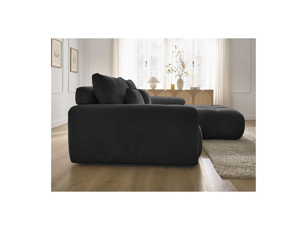 Ivane - Canapé D'Angle Fixe - Tissu Texturé - Angle Droit
