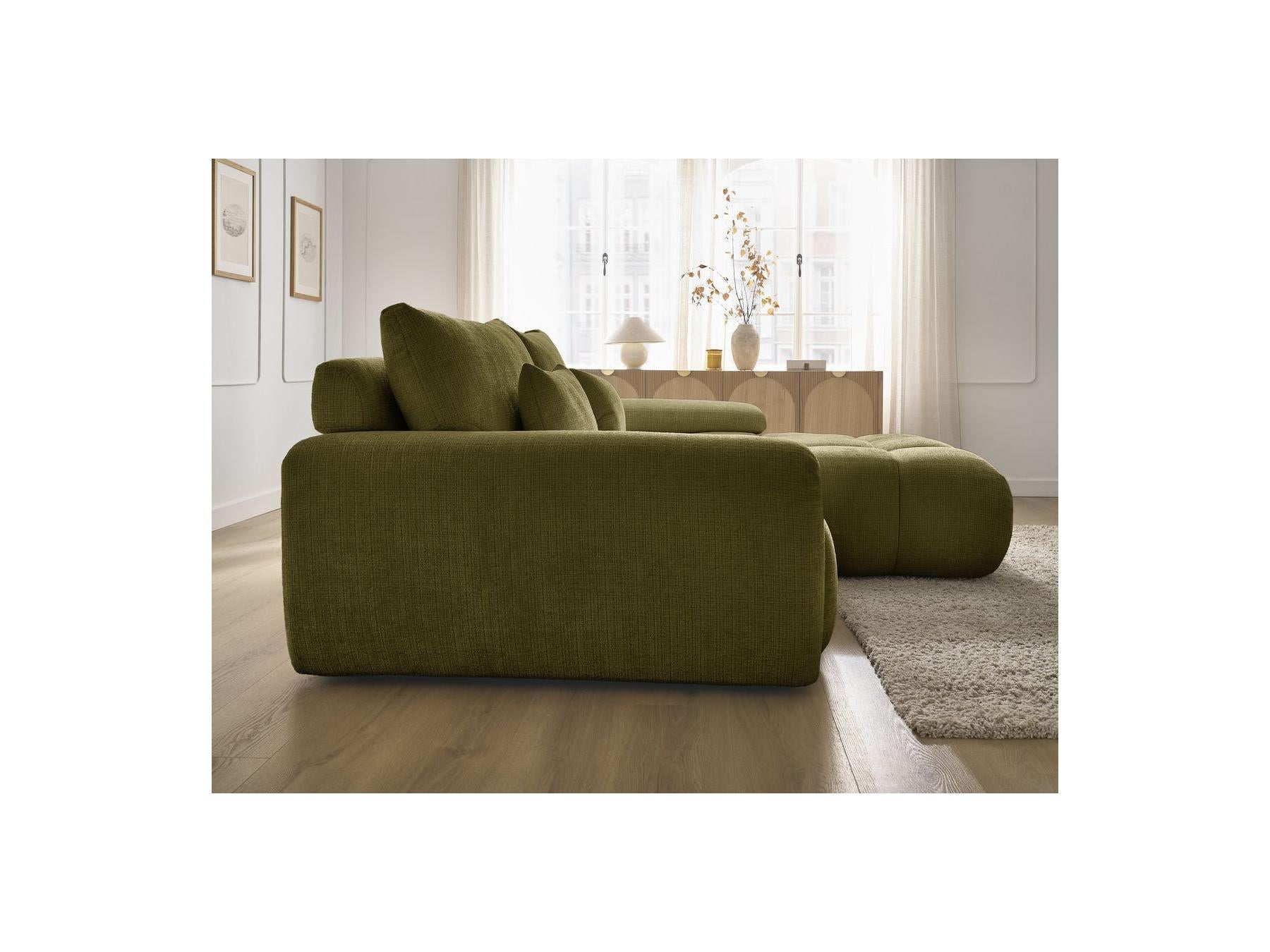 Ivane - Canapé D'Angle Fixe - Tissu Texturé - Angle Droit
