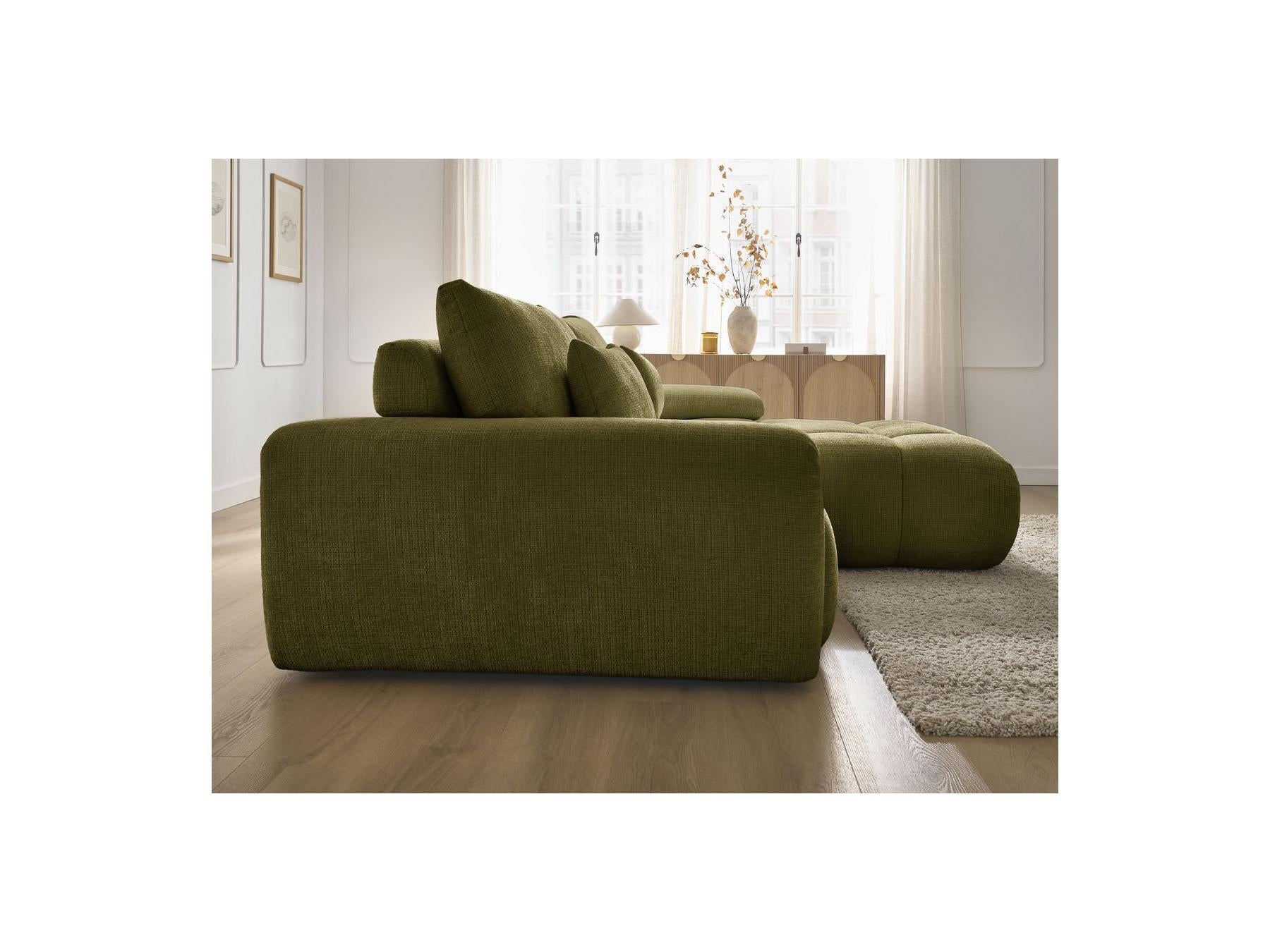 Ivane - Canapé D'Angle Fixe - Tissu Texturé - Angle Droit