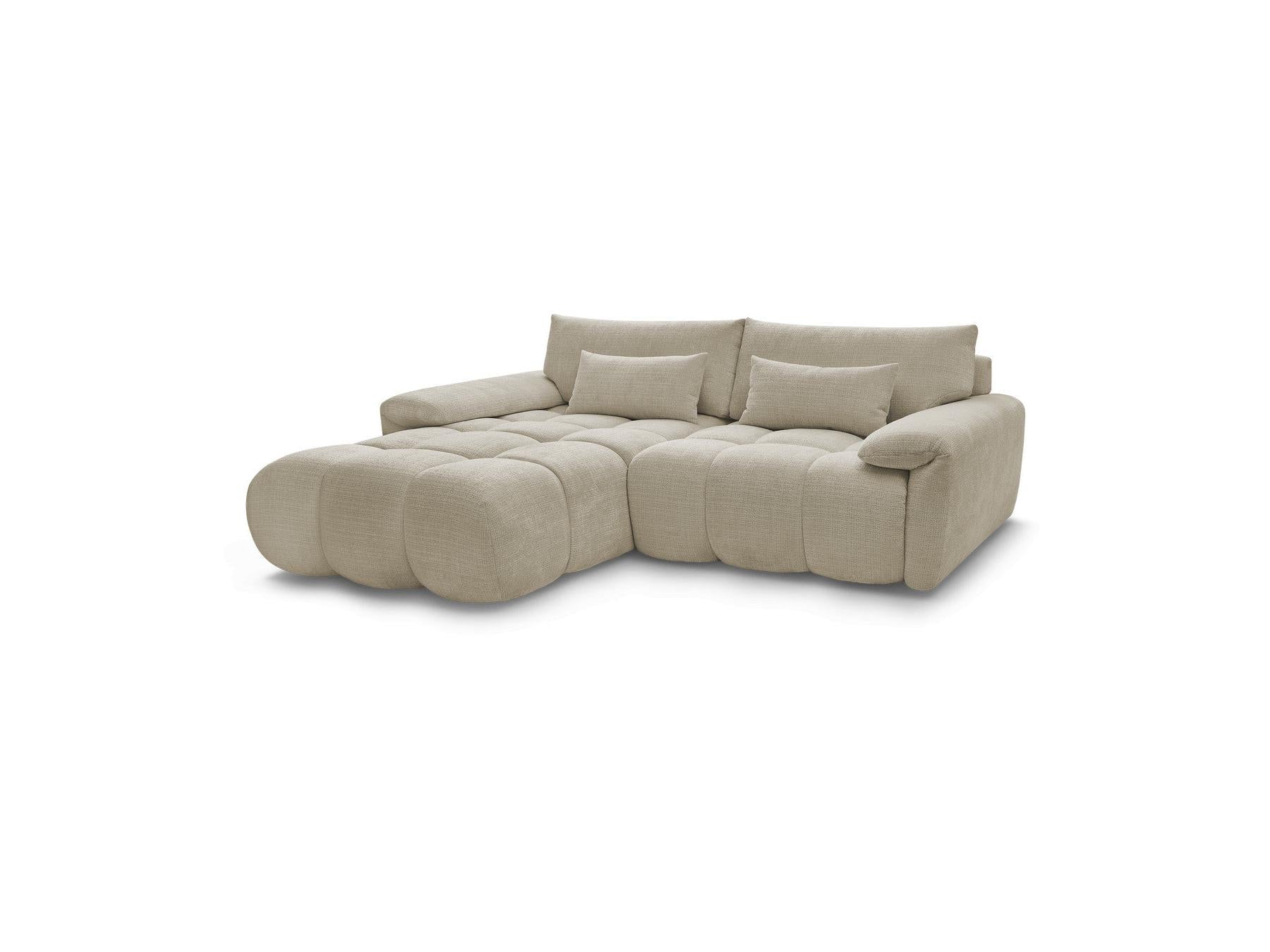 Ivane - Canapé D'Angle Fixe - Tissu Texturé - Angle Gauche