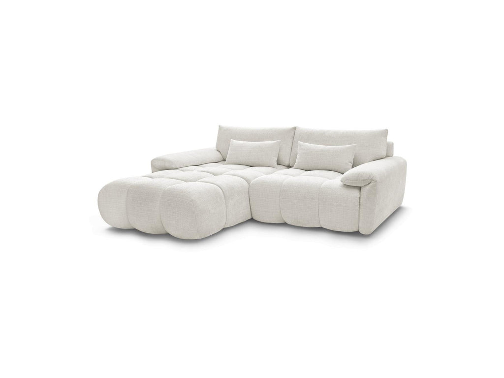 Ivane - Canapé D'Angle Fixe - Tissu Texturé - Angle Gauche
