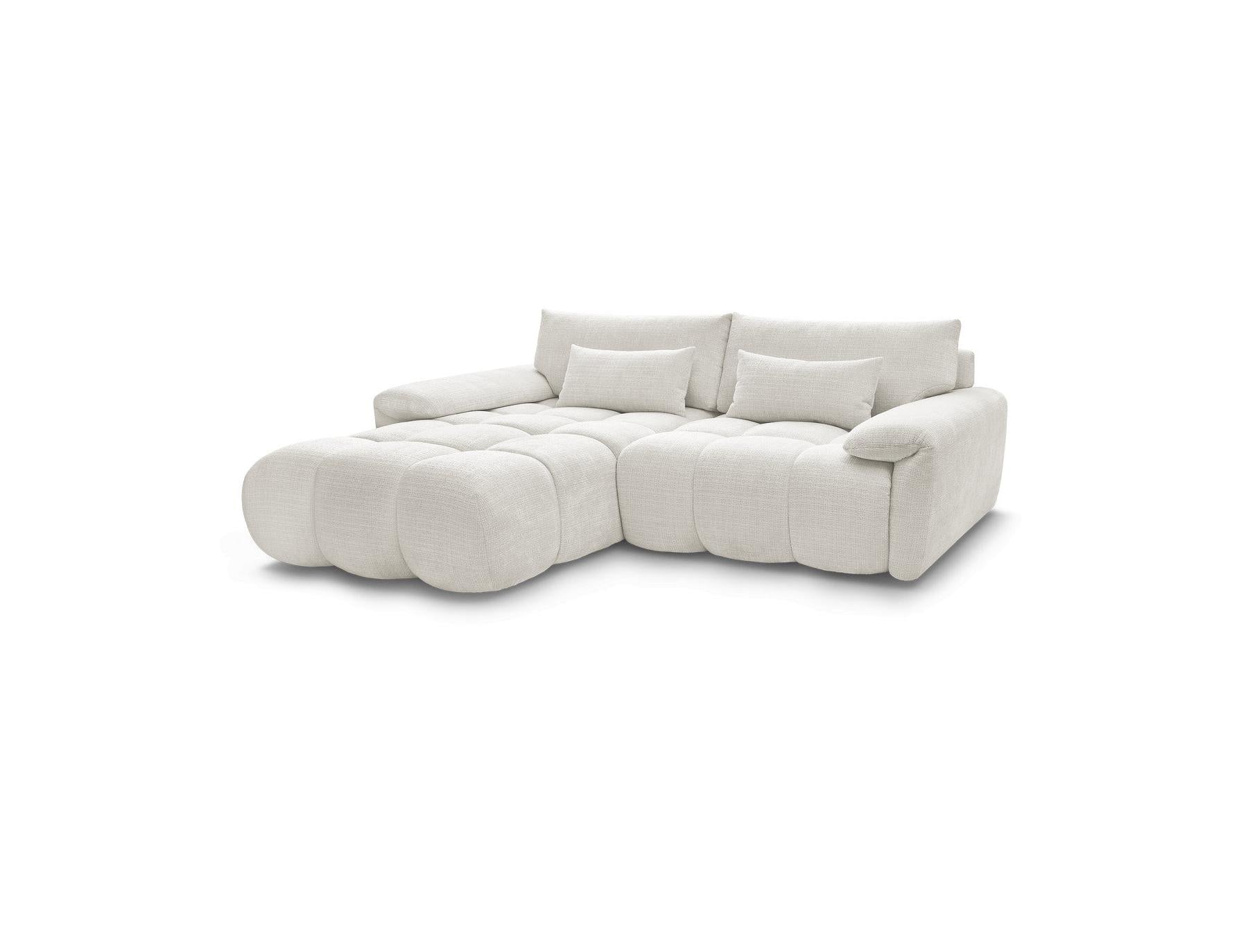 Ivane - Canapé D'Angle Fixe - Tissu Texturé - Angle Gauche