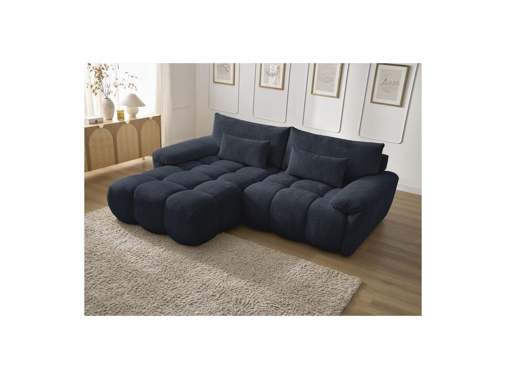 Ivane - Canapé D'Angle Fixe - Tissu Texturé - Angle Gauche
