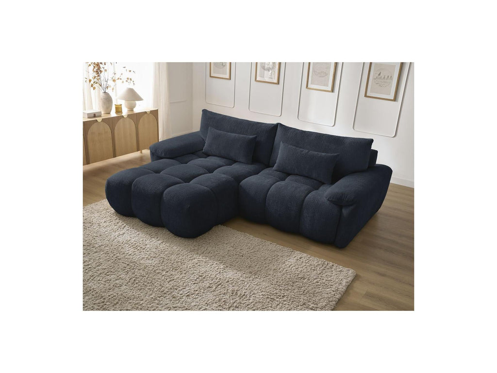 Ivane - Canapé D'Angle Fixe - Tissu Texturé - Angle Gauche