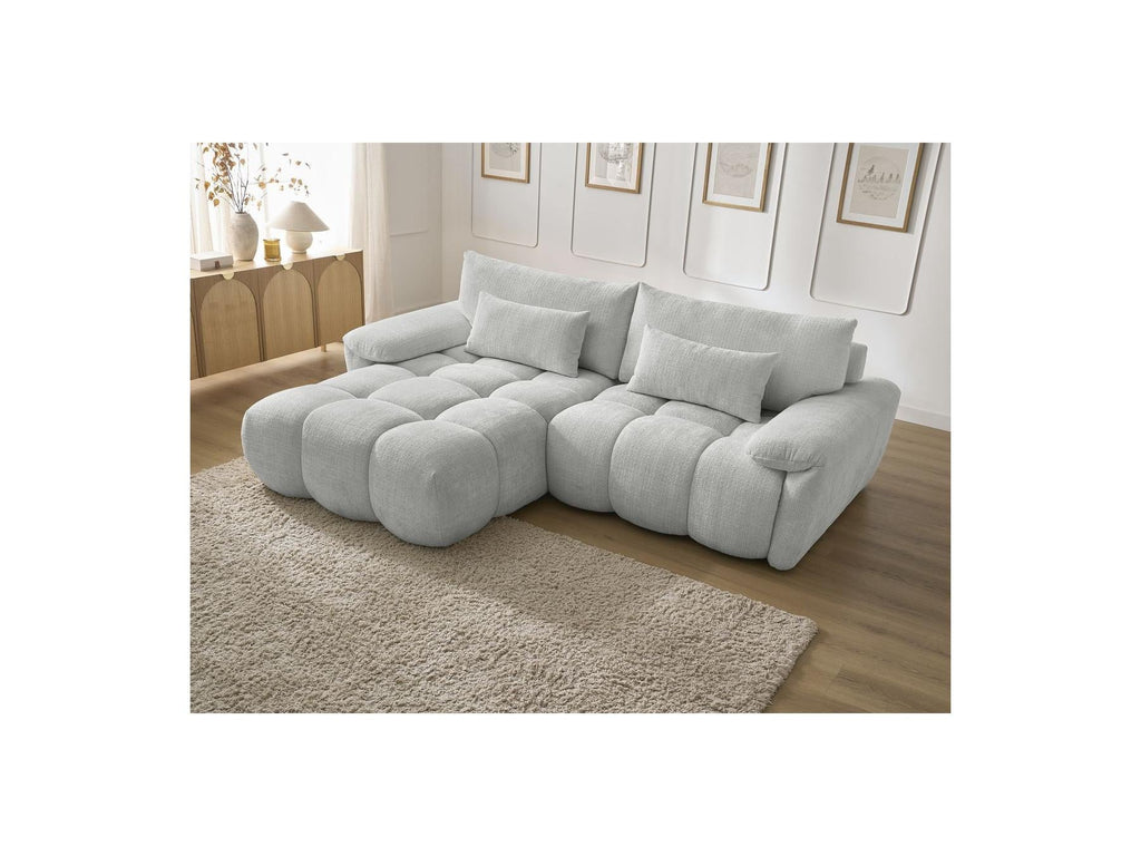 Ivane - Canapé D'Angle Fixe - Tissu Texturé - Angle Gauche